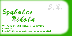 szabolcs mikola business card